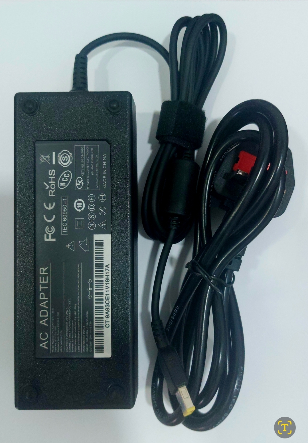 Power AC Adapter Charger for Lenovo ThinkPad T470p Notebook 20V 6.75A 135W